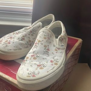 Floral printed vans